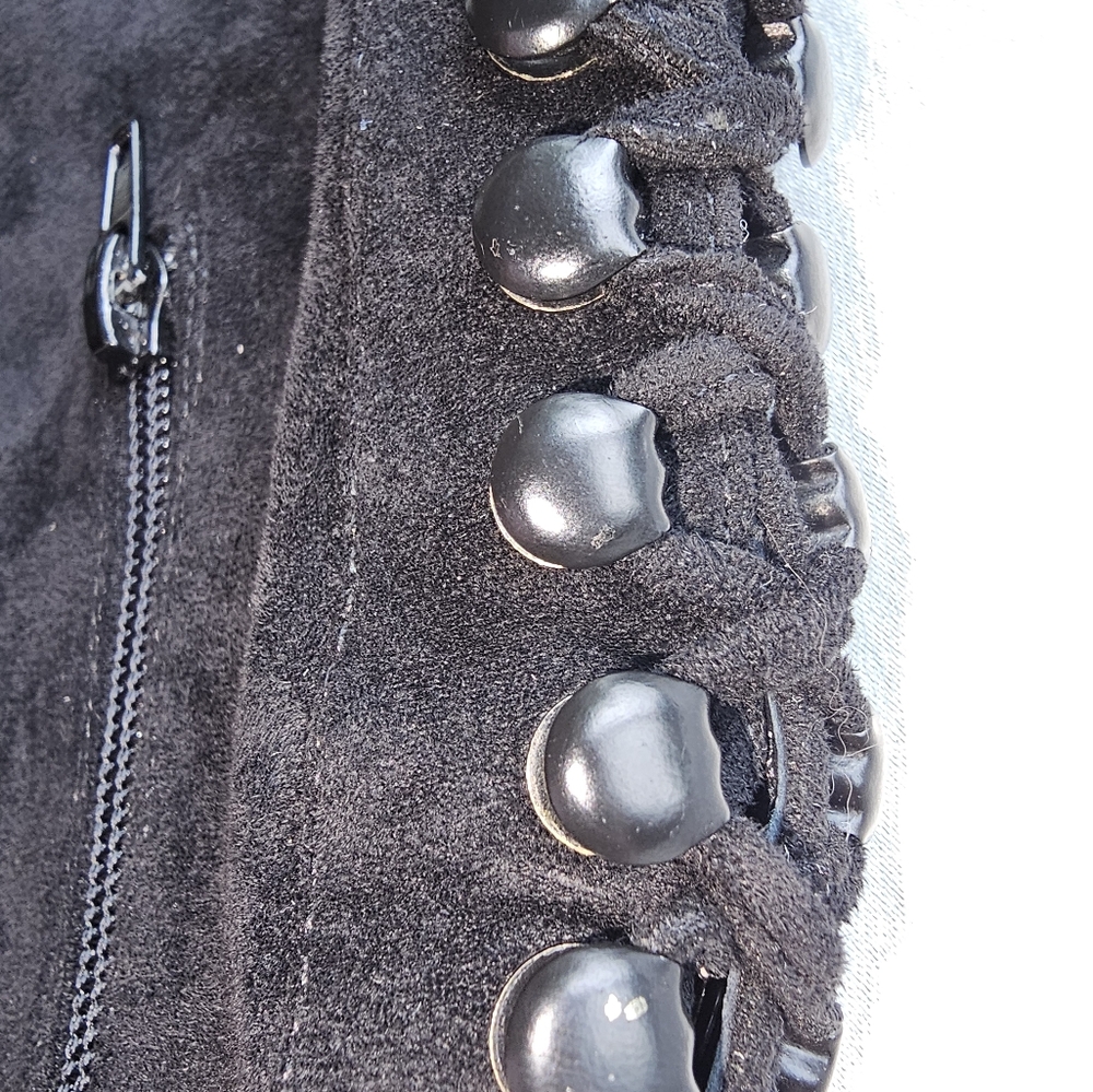 Jeffrey Campbell BURNED BLACK SUEDE Over The Knee  Boots Sz 6.5 - Picture 12 of 16